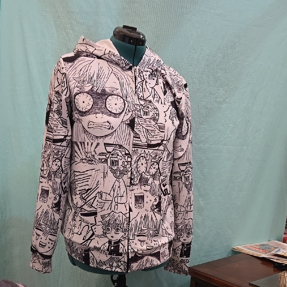 Anime Comic Print Hoodie Demon Slayer